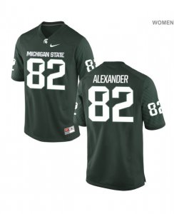 Women's Javez Alexander Michigan State Spartans #82 Nike NCAA Green Authentic College Stitched Football Jersey UD50Z60BB